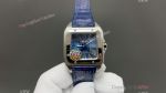 Cartier Santos 51*41.3mm for Men 44.2*35.6mm for Women 2824 Movement Pink/Beige/Blue Band  Couple Watch